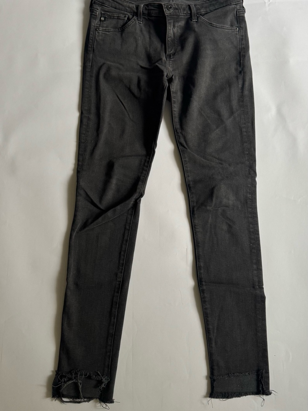AG Women’s Black Wash Super Skinny Ankle Jeans Size 26R
